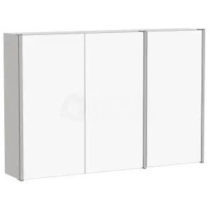 Bath Vida Tiano Stainless Steel Mirrored Triple Bathroom Cabinet