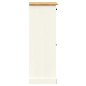 Berkfield Shoe Cabinet VIGO White 60x35x96 cm Solid Wood Pine