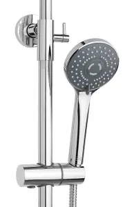 Invena Bathroom Set Showering Column Thermostatic Shower Mixer Pole Chrome Plated Steel