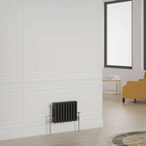 G-Rad Black Triple Column Horizontal Radiator - (H) 300 x (W) 420mm