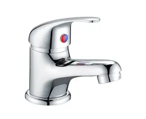 Keenware KBT-554 Albany Brass Modern Basin Mixer Tap: Chrome