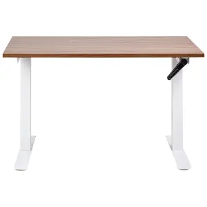 Adjustable Desk Manual Dark Wood DESTINES