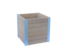 Winawood Wood Effect Large Cube Planter - New Teak