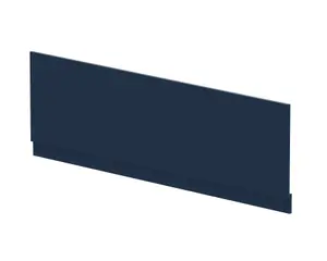 1700mm Edge/Power Straight Front Bath Panel & Plinth - Matt Midnight Blue