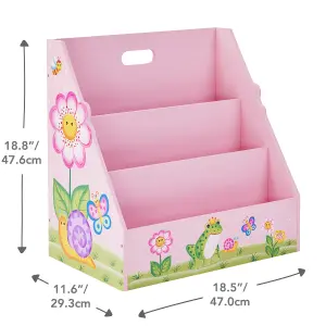 Fantasy Fields by Teamson Kids  Magic Garden Kids Bookshelf Bookcase Book and Toy Organiser Storage TD-13142A