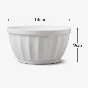 WM Bartleet & Sons Porcelain Fluted Bowl, 19cm