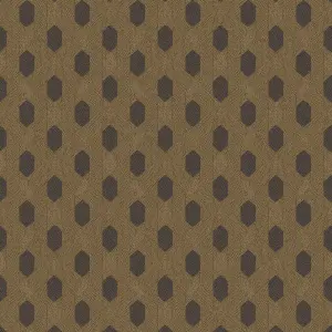 Galerie Absolutely Chic Brown Metallic Black Art Deco Style Geometric Motif Smooth Wallpaper