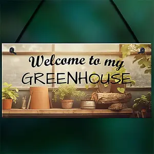 Red Ocean Novelty Greenhouse Sign Garden Sign Summerhouse Shed Sign Home Decor Gift Gardening Gift