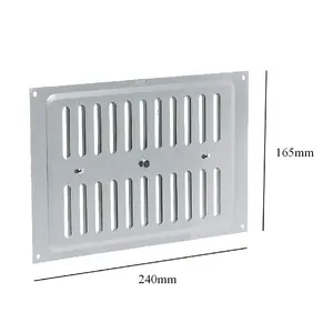 Home Smart 9" x 6" Adjustable Air Vent Satin Anodised Aluminium/Metal Chrome Grille Cover