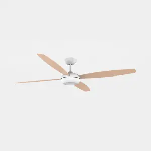 Luminosa Kudari 4 Blade Ceiling Fan White, Sandblasted