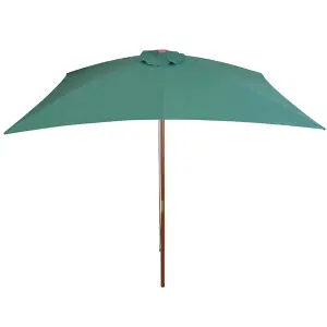 Berkfield Parasol 200x300 cm Wooden Pole Green