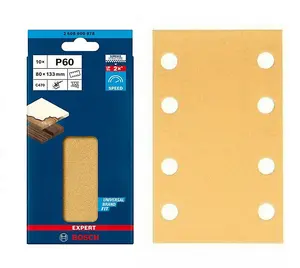 BOSCH Dual Application BEST for Wood & Paint Sanding Sheets (Rectangle 80 x 133mm - 10/Pk) For: Bosch GSS 160 & GSS 18V-10 Sanders