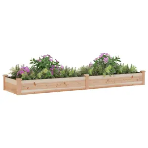 Berkfield Garden Raised Bed with Liner 240x60x25 cm Solid Wood Fir