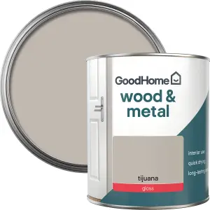 GoodHome Tijuana Gloss Metal & wood paint, 750ml