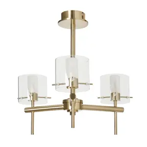 Spa Gene Satin Brass effect Triple Wired LED