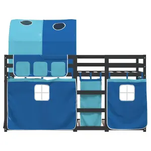 Berkfield Bunk Bed without Mattress Blue 90x200 cm Solid Wood Pine