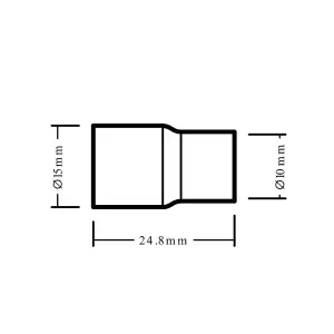 End feed Reducer (Dia)15mm x 10mm, Pack of 2