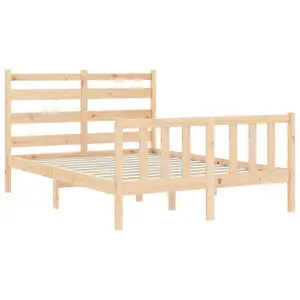 Berkfield Bed Frame with Headboard 120x200 cm Solid Wood