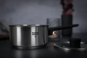 Kuhn Rikon Locarno Swiss Made Brushed Stainless Steel Induction Safe Saucepan, 18cm/2L