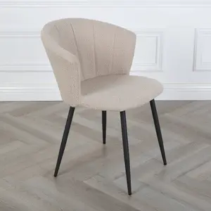 Dunelm - Bouclé Occasional Chair - Beige