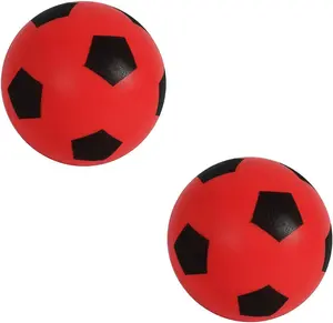 MantraRaj Pack of 2 Red Football 19.5cm Sponge Foam Soccer Ball Suitable for Indoor Outdoor Games for Kids Garden Games