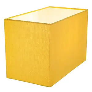 Contemporary and Stylish Vivid Mustard Ochre Linen Fabric Rectangular Lamp Shade