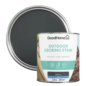 GoodHome Baltimore Matt Quick dry Decking Wood stain, 2.5L