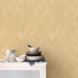 Galerie Ambiance Ochre Gold Harlequin Texture Embossed Wallpaper