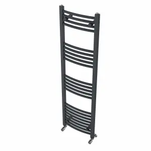 Rinse Modern Bathroom Heated Towel Rail Ladder Radiator 1400x400mm Curved for Bathroom Kitchen Anthracite