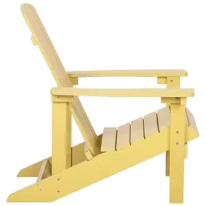 Garden Chair ADIRONDACK with Footstool Yellow