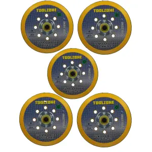 6" Dual Action Hook + Loop DA Orbital Backing Pad Sander Sanding 5 Pack