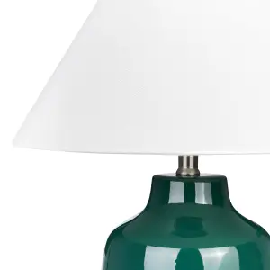 Ceramic Table Lamp Green CARETA