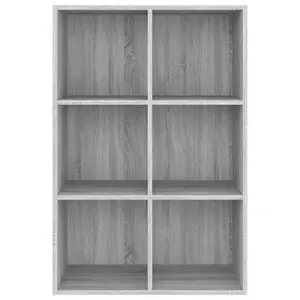 Gardinier Book Cabinet 66 x 30 x 98 cm Engineered Wood Grey Sonoma