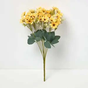 Homescapes Artificial Wild Daisy Yellow Bouquet Flower, 46 cm