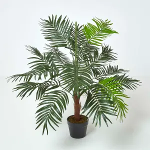 Homescapes Green Mini Palm Tree Artificial Plant with Pot, 100 cm