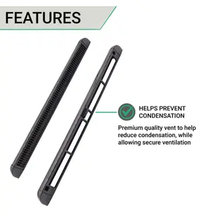 EAI Trickle Window Slot Vent Easy Fitting Inside & Out - 400mm - 3180mm²EA - Black