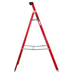 Excel Electricians Fibreglass Platform Step Ladder 8 Tread 2.51m EN131