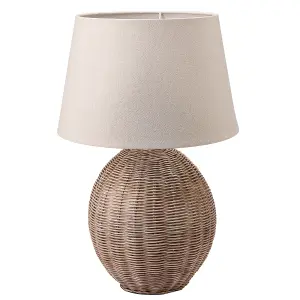 Large Wicker Fairport Living Room Décor Bedside Table Lamp Office Desk Lamp Night Light Table Lamp