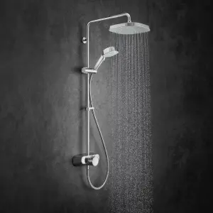 Mira Form dual outlet Gloss Chrome effect Rear fed Thermostatic Mixer Shower