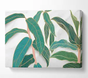 The Leaves Of A Branch Canvas Print Wall Art - Medium 20 x 32 Inches