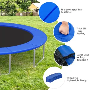 Costway 14 FT Trampoline Spring Safety Cover Trampoline Replacement EPE Foam Pad