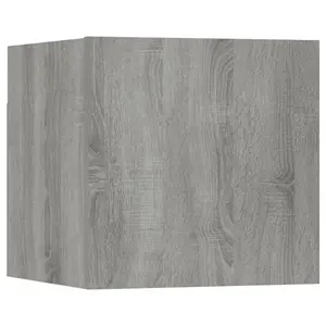 Berkfield Wall-mounted TV Cabinets 8 pcs Grey Sonoma 30.5x30x30 cm