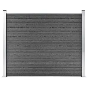 Berkfield Fence Panel WPC 180x146 cm Black