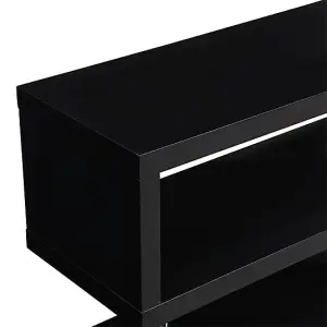 Miami High Gloss S Shape Design TV Stand In Black