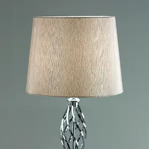 Compton Chrome Floor Lamp and Lamp Shade