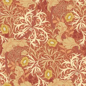 Hoopla Walls Seaweed Garden Amber Smooth Matt Wallpaper