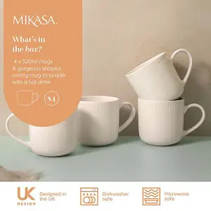 Mikasa Cranborne Set of 4 320ml Mugs