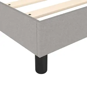 Berkfield Box Spring Bed Frame Light Grey 90x190 cm 3FT Single Fabric