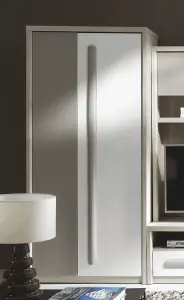 Roma Hinged Door Wardrobe in Elm, White Gloss & Grey Matt - W900mm H1940mm D530mm, Sleek and Organised