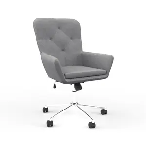 Benjamin office chair with wheels in grey